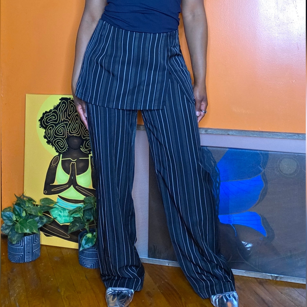 Reclaimed Vintage Skirt Pants Pinstripe Sz:6